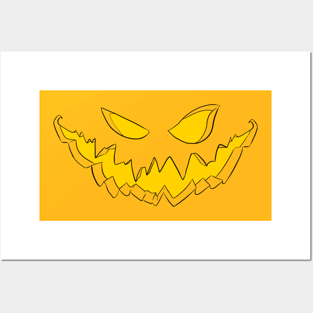 Smiley Pumpkin Wall Art by Carlo Betanzos